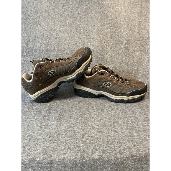 Skechers Walking Shoe Men 11 Brown LaceUp Sneaker Sport Energy Downforce Leather main image 7
